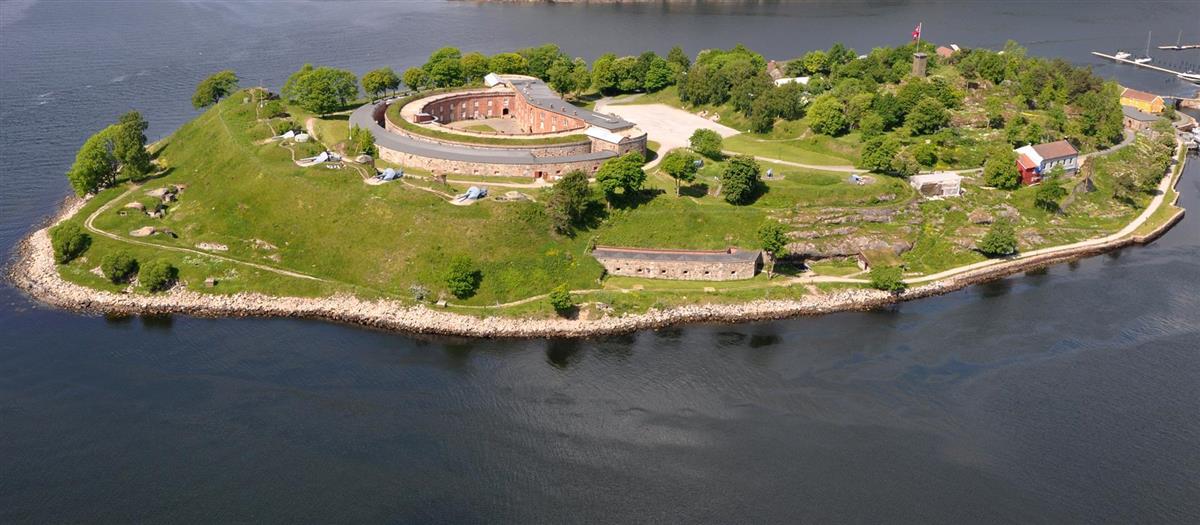 Oversiktsbilde av Oscarsborg festning - Klikk for stort bilde